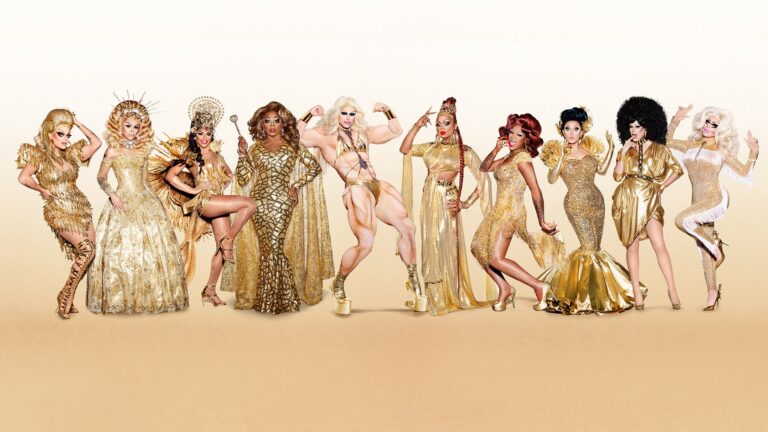 Drag Queens ντυμένες στα χρυσά σε φωτογράφιση για το Ru Paul's Drag Race