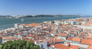 Aerial view of Lisbon cityscape, Lisbon, Portugal