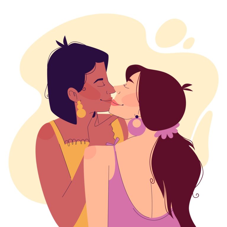 Δύο γυναίκες φιλιούνται
