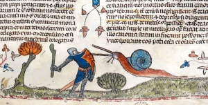 μεσαιωνας-απεικονισεις-σαλιγκαρια-ιπποτες
