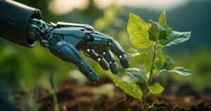 Τεχνητή Νοημοσύνη χέρι ρομπότ κλίμα