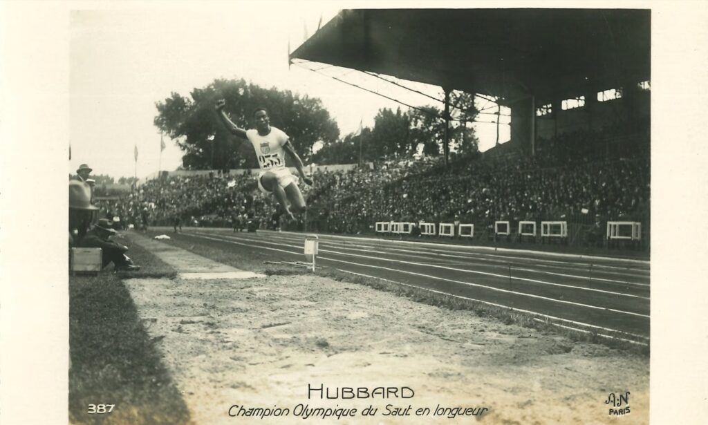 Καρτ ποστάλ με τον William Hubbard, Ολυμπιονίκη στο άλμα εις μήκος